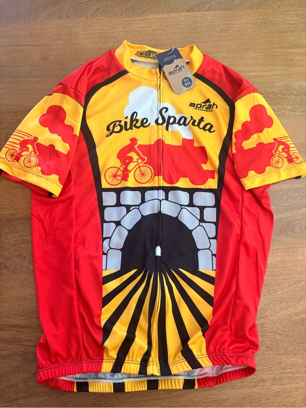 Bike Sparta Men's Yellow & Red Cycling Jersey by Borah